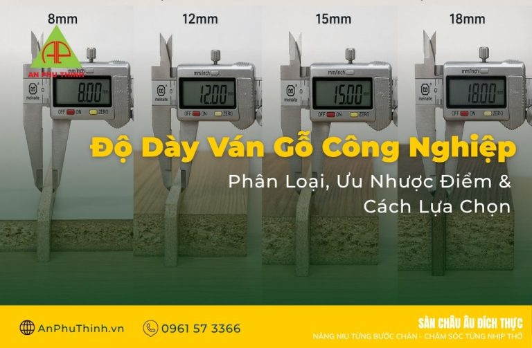 Độ dày ván gỗ công nghiệp