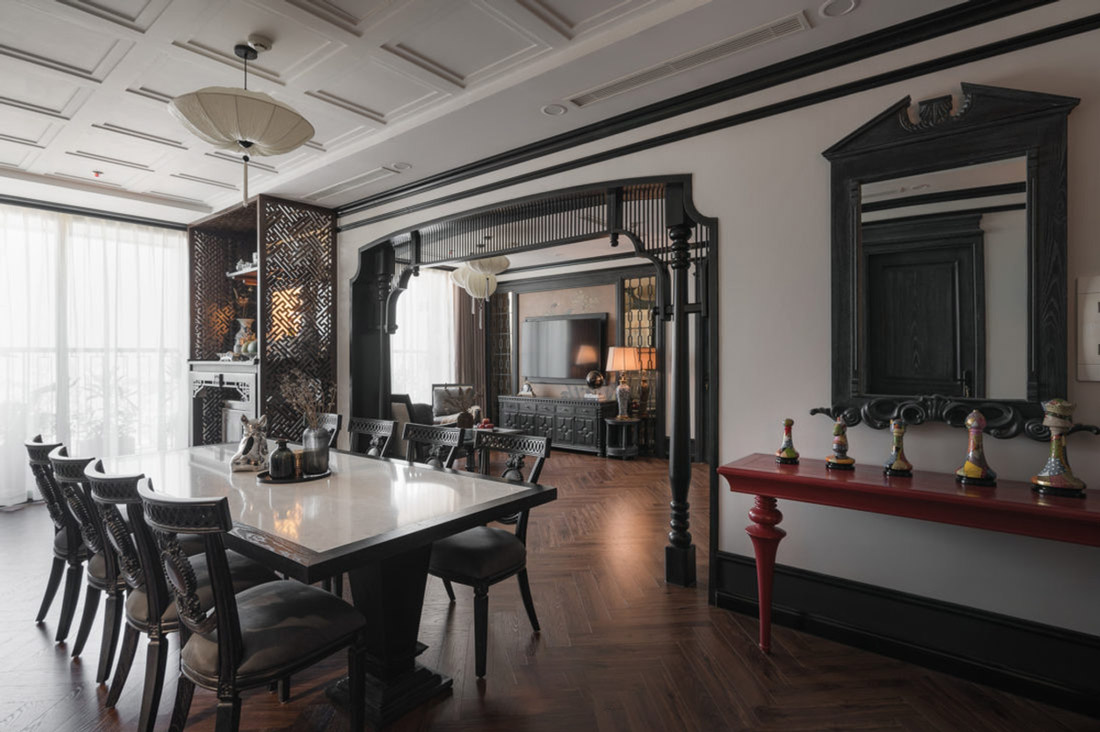 Phòng bếp phong cách nội thất indochine