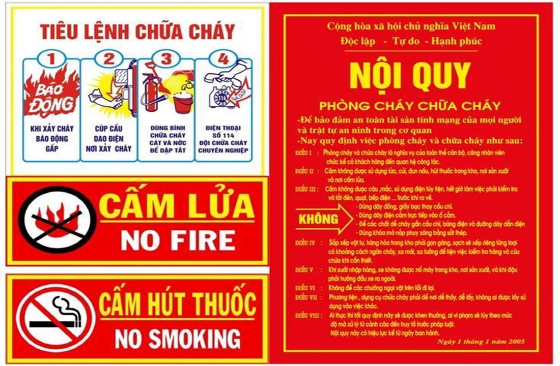 Quy định phòng chống chữa cháy