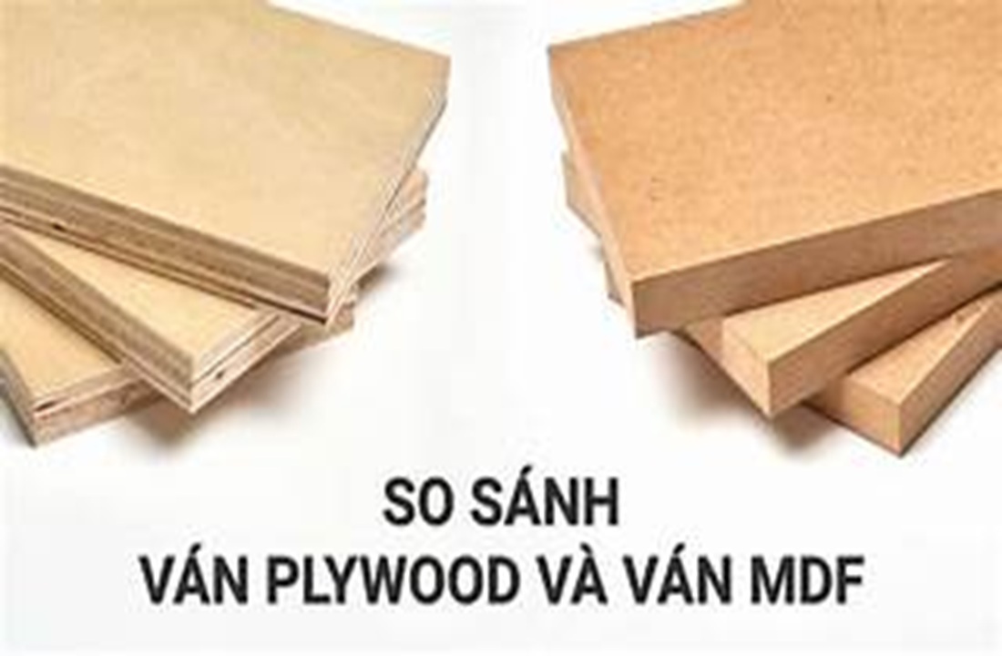 so sánh gỗ plywood và MDF lõi xanh