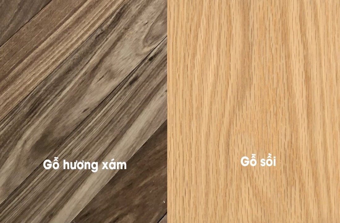 So sánh gỗ hương xám và gỗ sồi