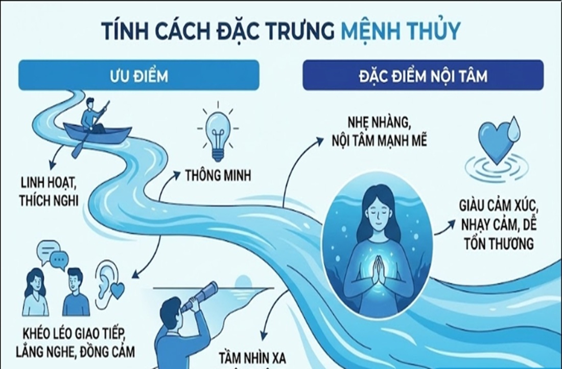 Đặc điểm của người mệnh Thủy 